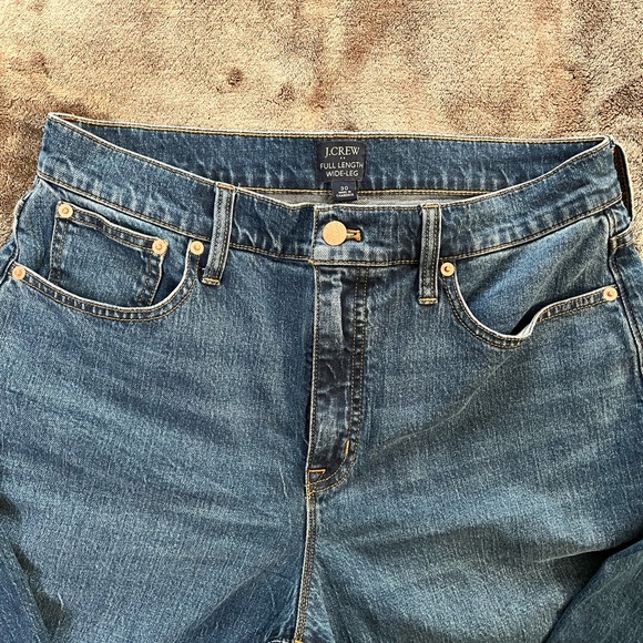 J. Crew Full Length Wide Leg Jeans Size 30 - Picture 4 of 16
